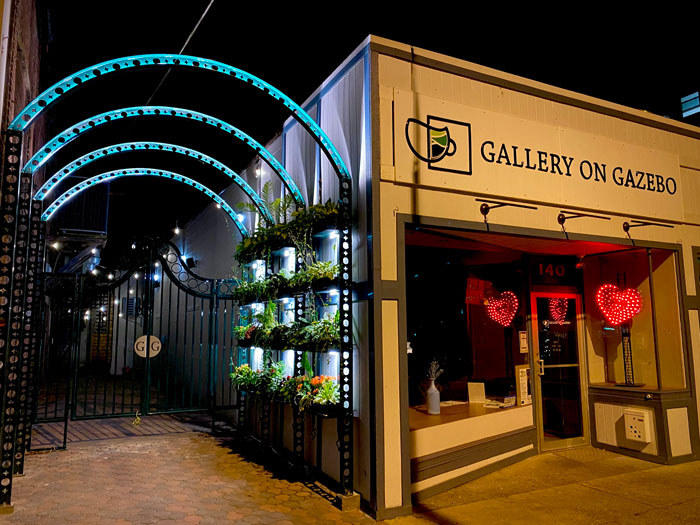 Valentine-Exterior Gallery on Gazebo Exterior at night
