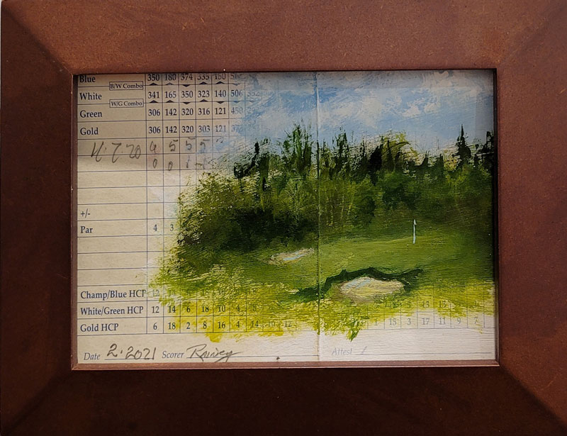 Golf Scorecard by Fred Rainey