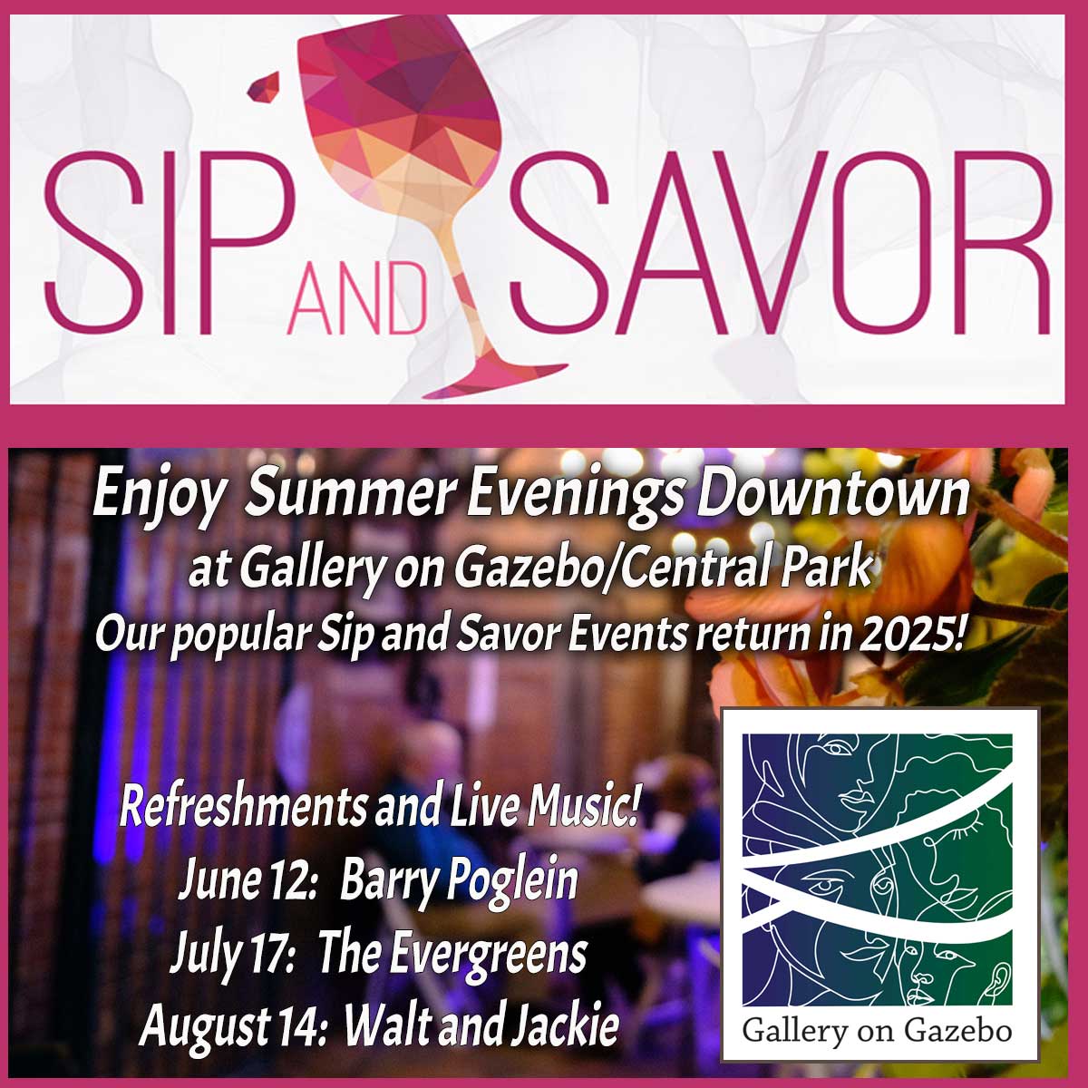 Sip and Savor Summer Evening Music and Refreshments